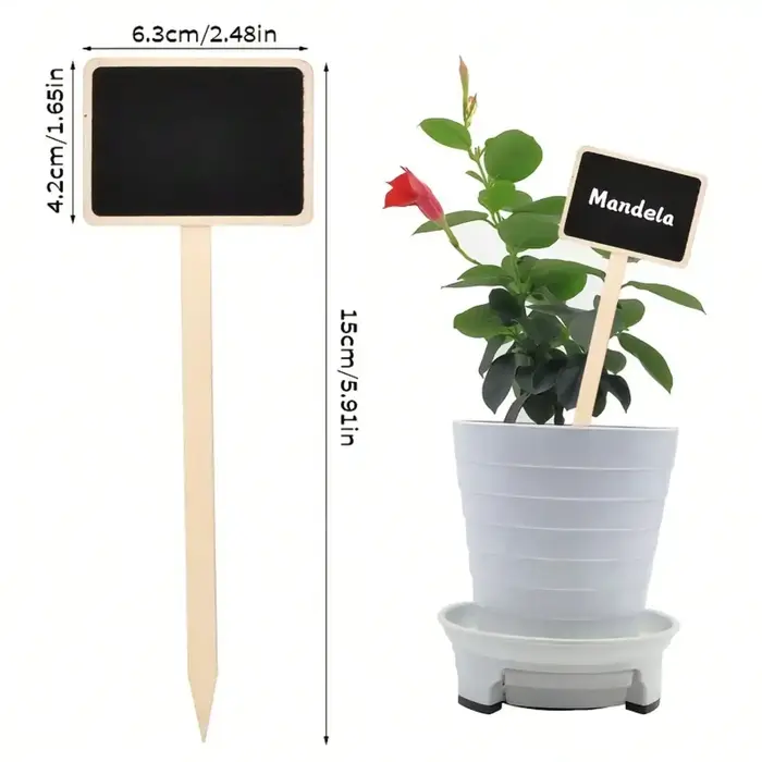 Ensemble de 10 étiquettes de plantes rustiques en bois
