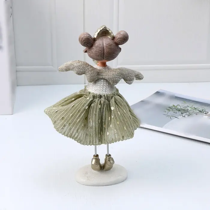 1pc Muppet fleur fée petite fille elfe ange ornement poupée, Anime dessin animé tissu décorations, p