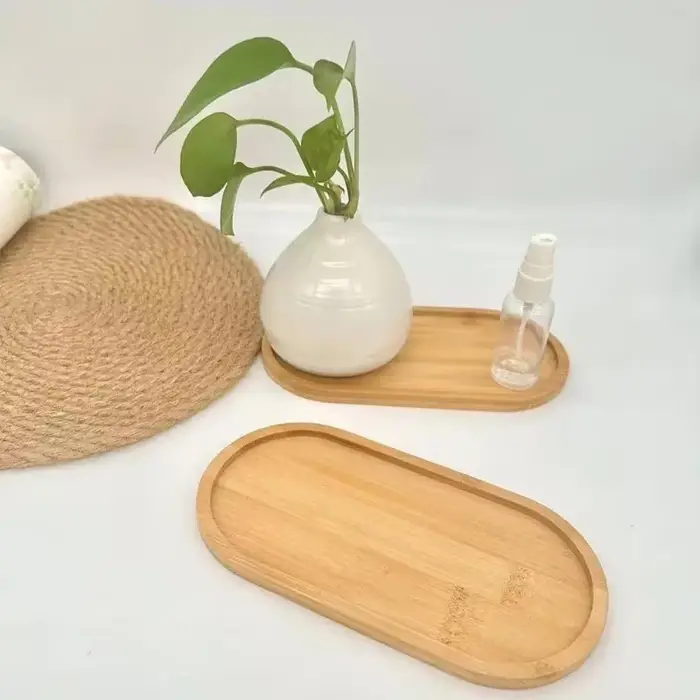 Plateau de rangement en bambou pour la maison