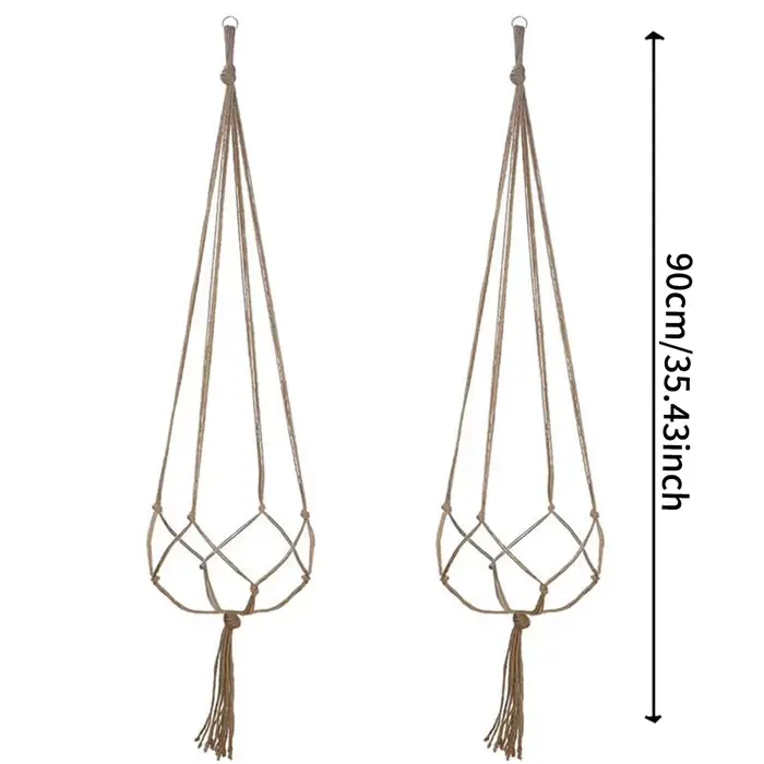 Plante suspendue en macramé faite à la main