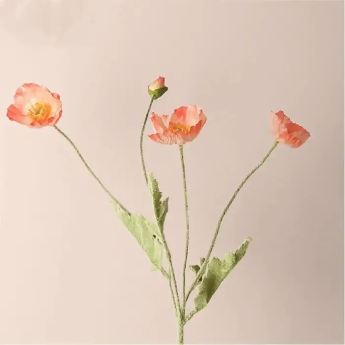 Fleurs artificielles fausses fleurs de pavot en soie