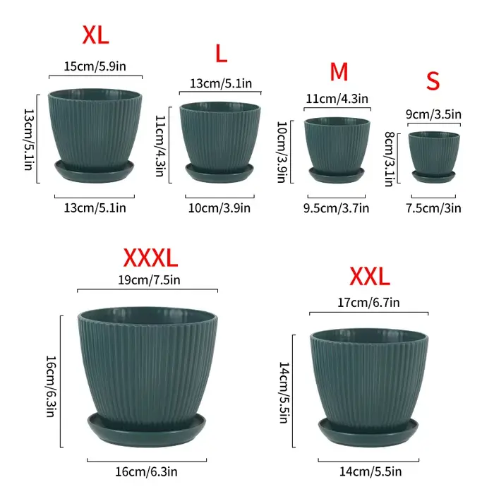 Pots de fleurs en plastique pour la plantation de balcons