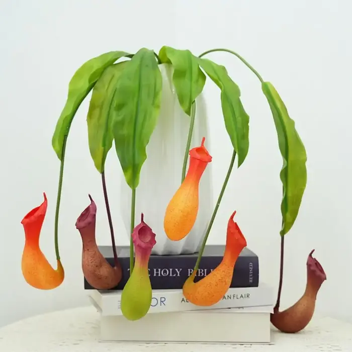 Plantes artificielles multicolores, feuilles vertes, accessoires photo, plantes vertes suspendues, accessoires de verdure, plante artificielle