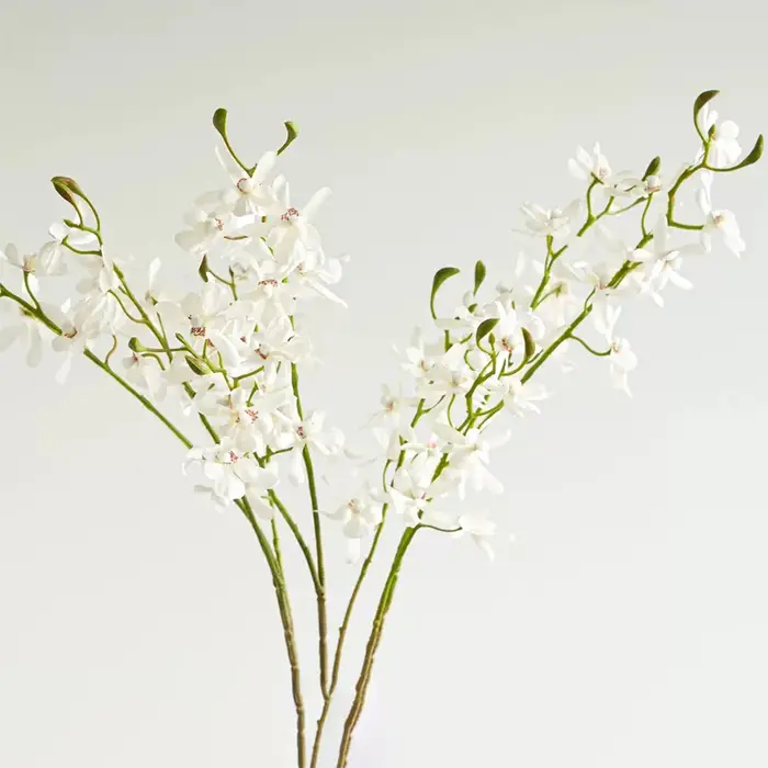 Lot de 3 fleurs artificielles d'orchidée Phalaenopsis, fausses orchidées papillon, pour décoration d