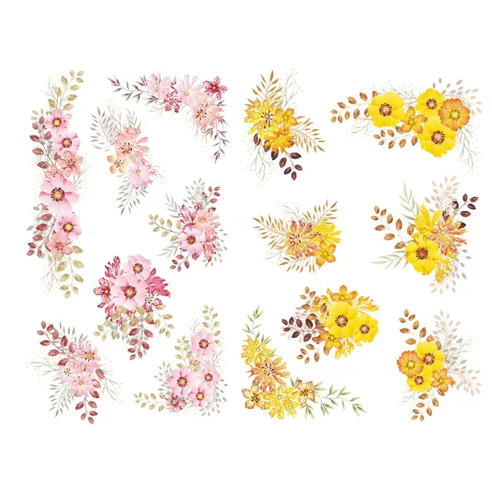 Autocollant mural en forme de grappe de fleurs