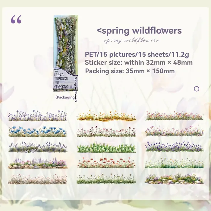 Etori Life Ensemble de plantes quatre saisons, design floral style forêt vintage avec éléments de co