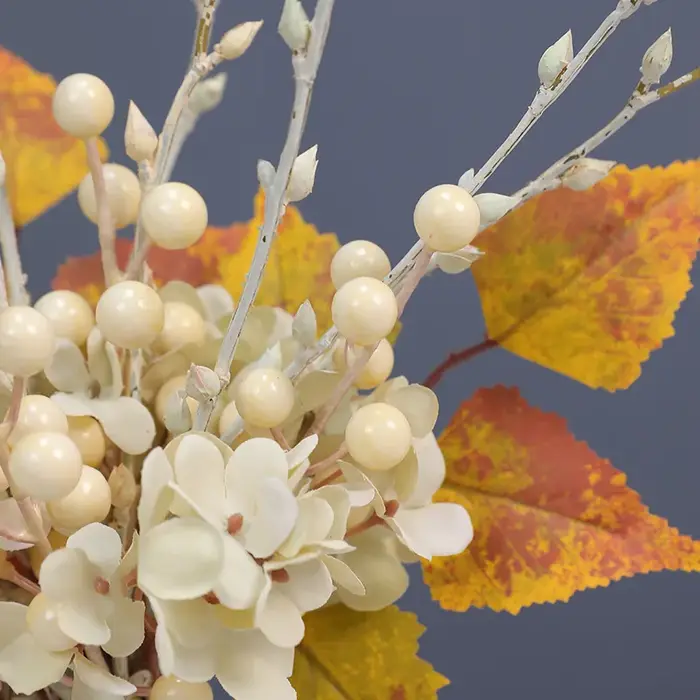 Bouquet de feuilles d'érable artificielles en mousse d'aloès vert