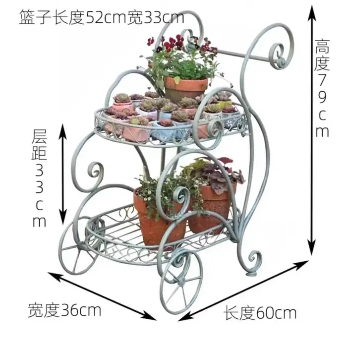 Chariot de jardin Portable en fer
