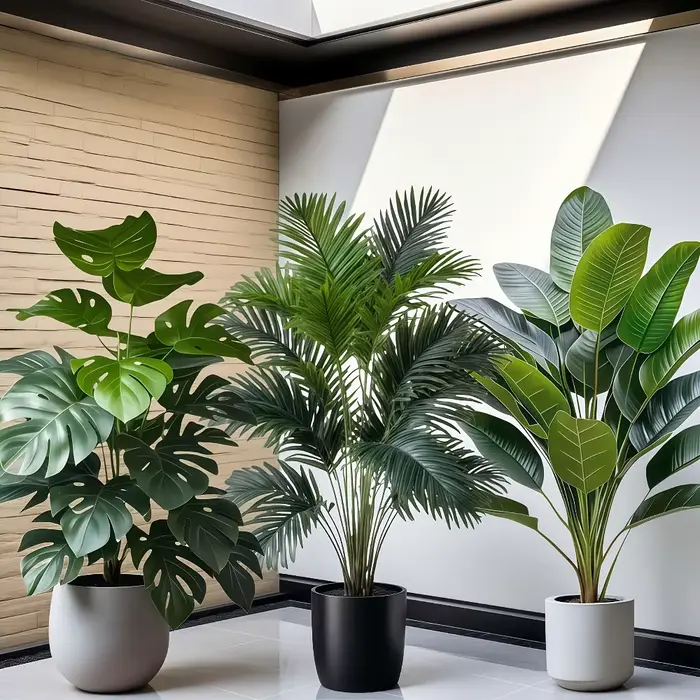 Grande plante artificielle de palmier Areca avec 36 feuilles