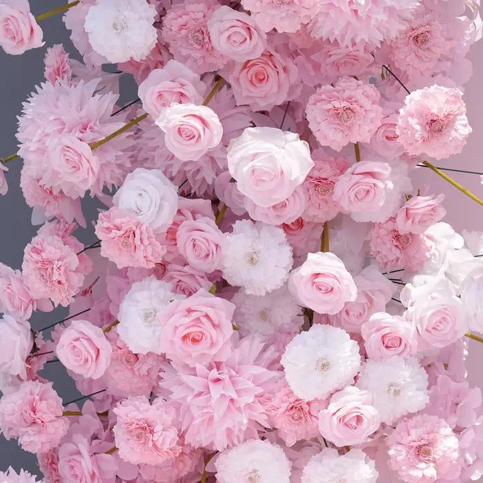 A8986 luxe frais Rose blanc