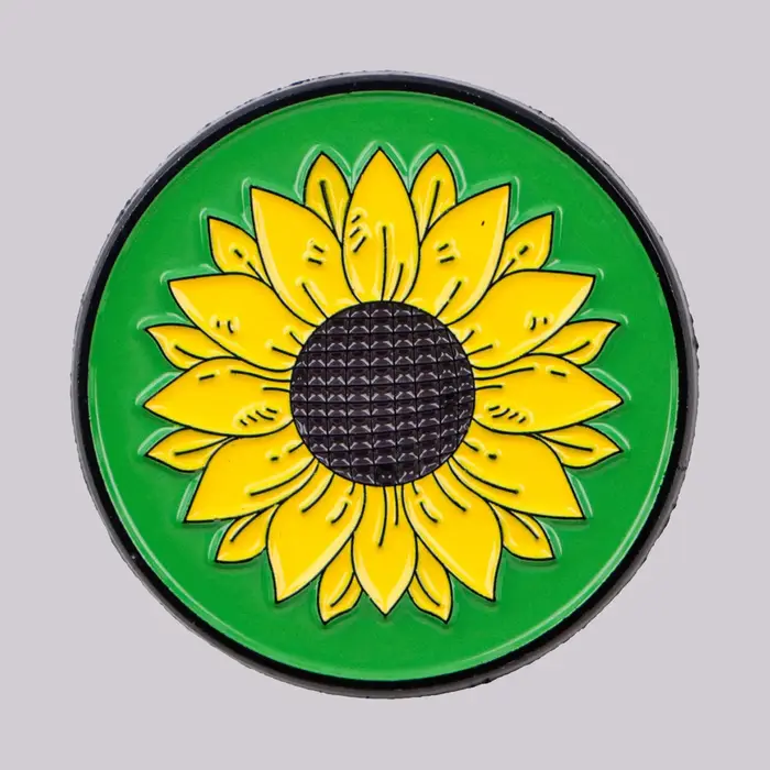 Broche en émail motif fleur, sensibilisation à la santé mentale, broches vertes, badges ronds, accessoires vestimentaires, bijoux de mode, cadeaux pour amis