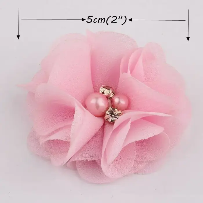Mini fleurs artificielles en tissu mousseline de soie