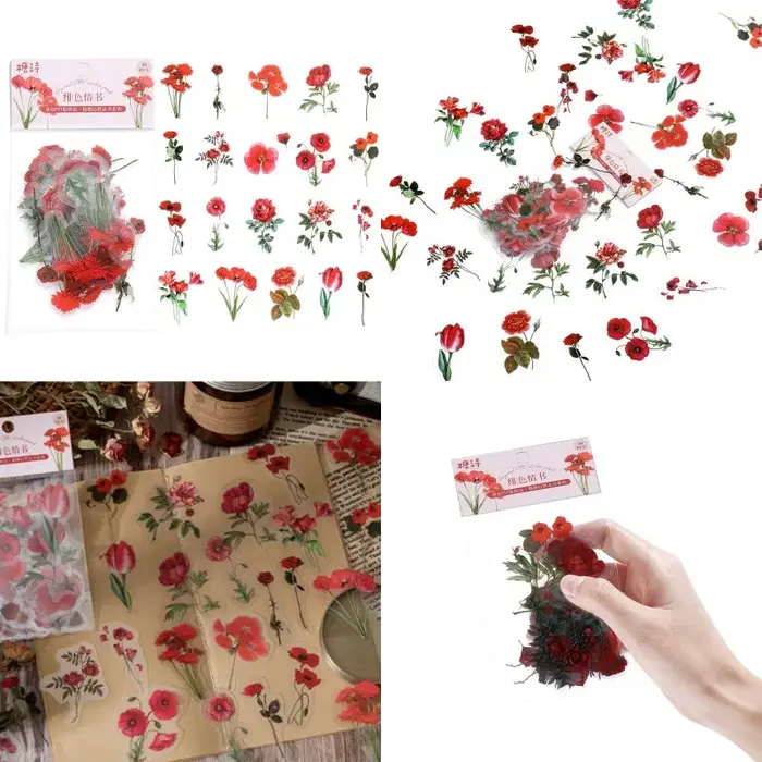 Autocollants décoratifs en forme de plantes et de fleurs pour animaux de compagnie