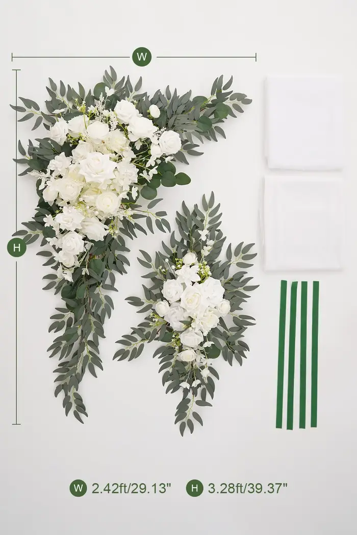 H8995 Kit de fleurs en arc de mariage avec gaze