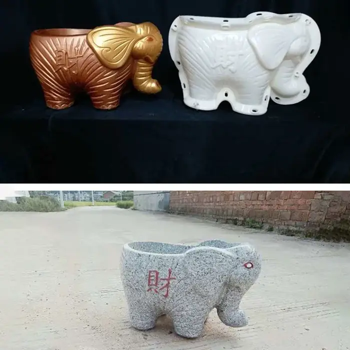 Pot de fleur en forme d'éléphant
