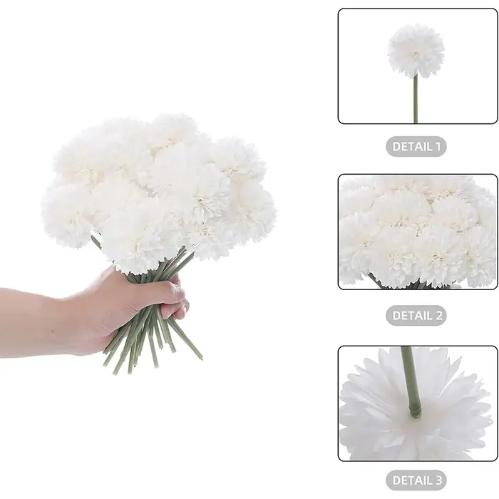 2/4 pièces automne fleurs artificielles décor soie marguerite Bouquet artificiel pour la maison