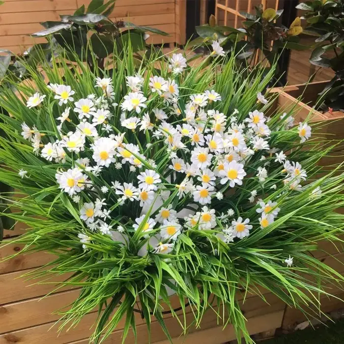 Fleurs de marguerites artificielles pour l'extérieur