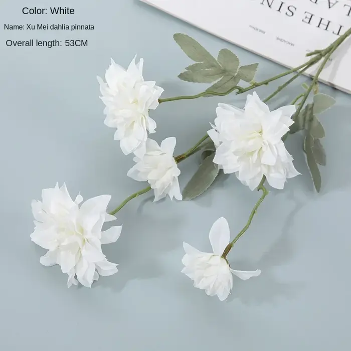 5 têtes de fleurs artificielles