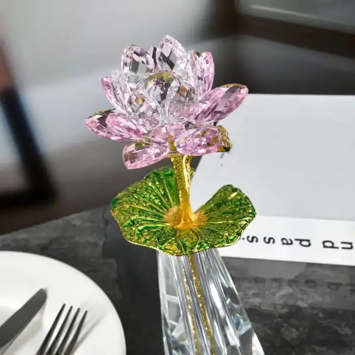 Ornement de fleur de cristal pour la décoration intérieure