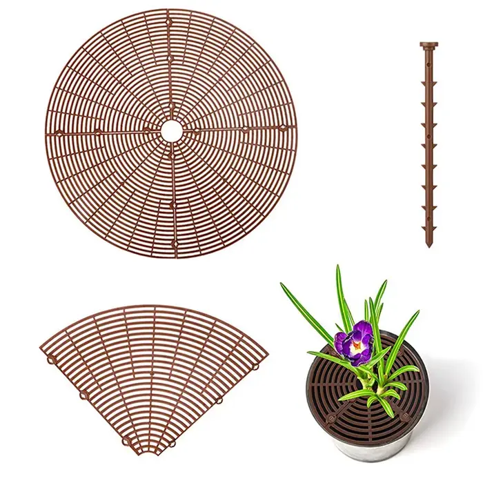 Protection de Sol pour Pot de Plantes avec Grille