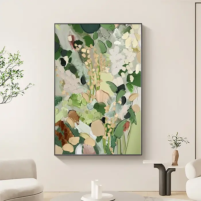 Toile de fleurs abstraites pour la décoration intérieure