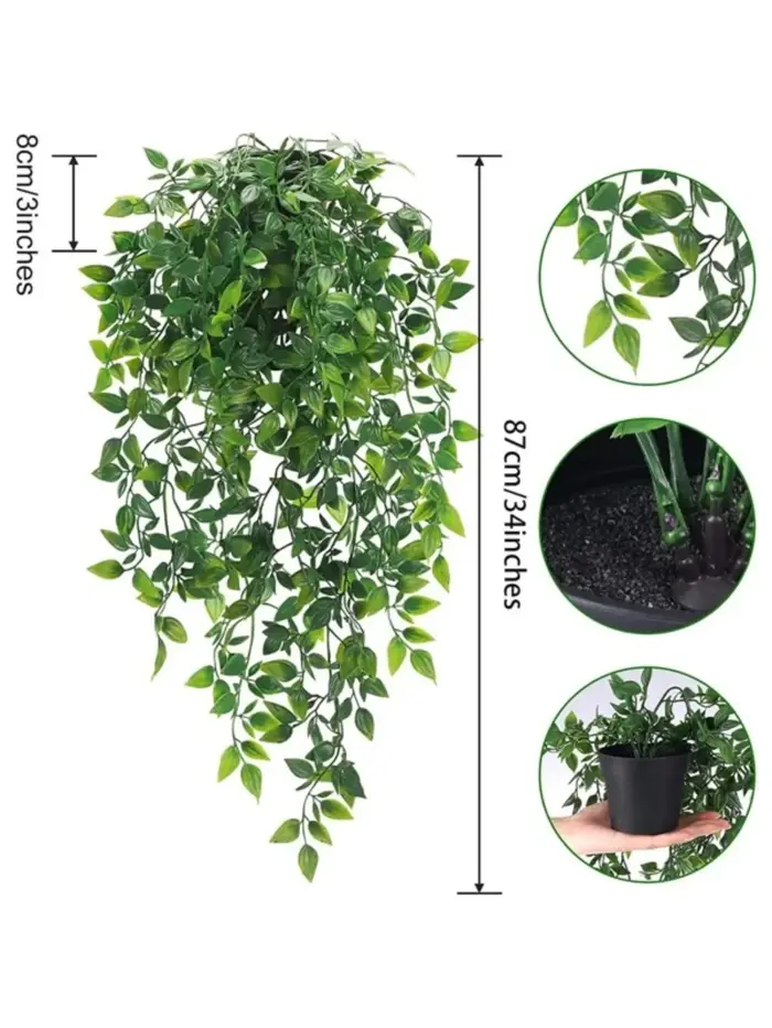 Plantes artificielles suspendues 34 pouces
