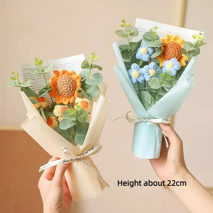 Bouquet de fleurs artificielles au Crochet