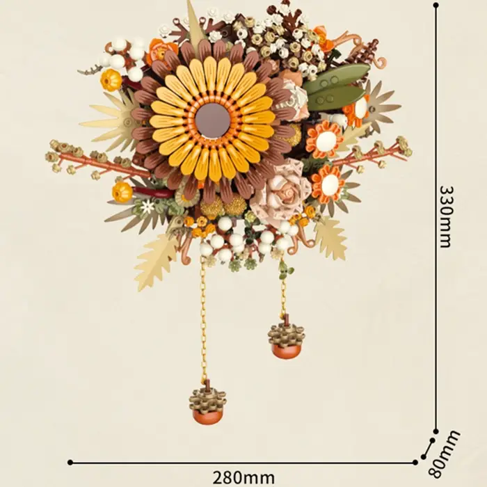 Bricolage plantes Art mur fleurs simulé tournesol salon pendentif blocs de construction modèle briques enfants ensembles jouets