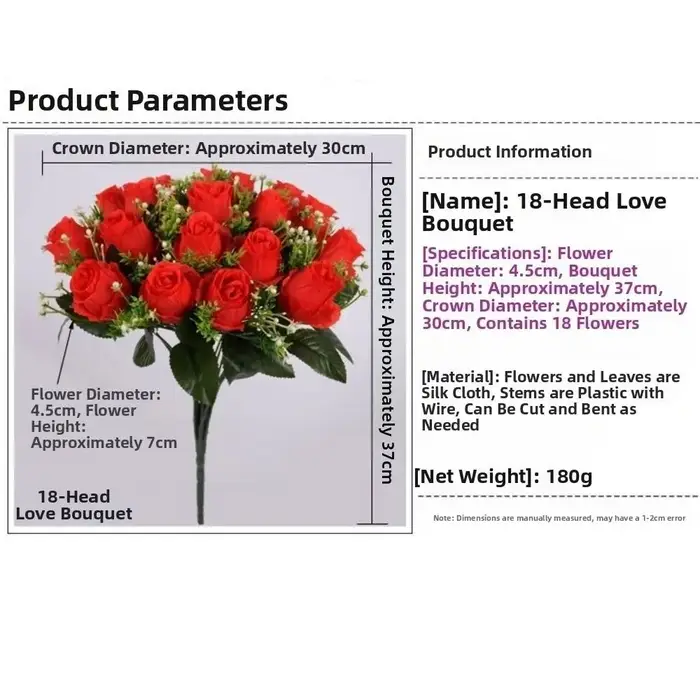 18 Têtes de fleurs artificielles réalistes, 10 couleurs, mini roses de la Saint-Valentin, pour photographie, cadeau, rose naturelle simulée, décoration intérieure