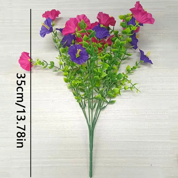 4 bouquets de fleurs d'eucalyptus artificielles brillantes