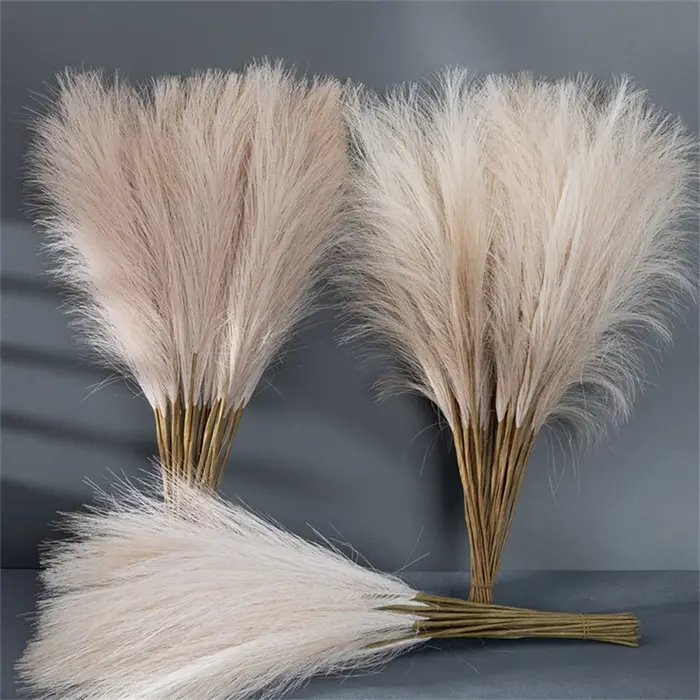 55CM 10PCS Herbe de la Pampa Artificielle Moelleuse