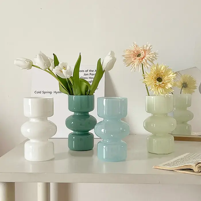 Vase à fleurs en verre créatif pour terrarium de bureau