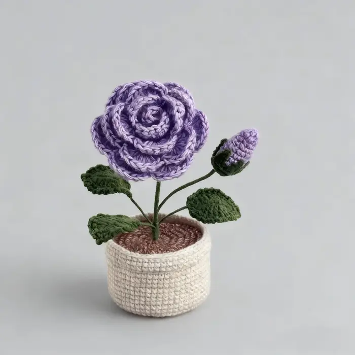 Crochet en laine fait à la main