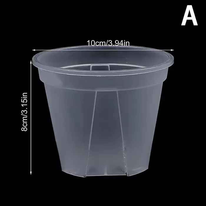 Pot de fleur transparent avec escalier, pot d'orchidée transparent, trous pour bureau à domicile, PP