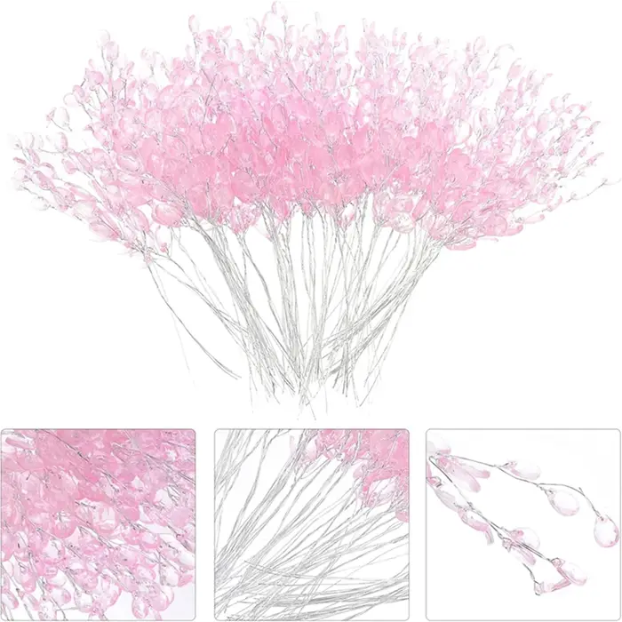 5/10pcs Fleur Artificielle Acrylique Gouttelette D'eau À La Main De Noël Halloween Chambre Décor Mariage Mariée Bouquet En Épingle À Cheveux BRICOLAGE Cadeaux
