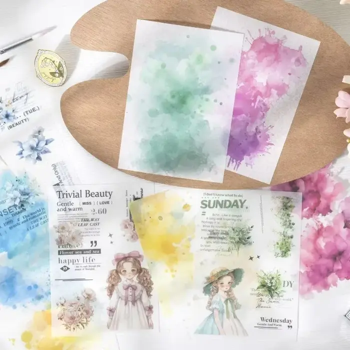 Paquet d'autocollants à motif de langue de fleur