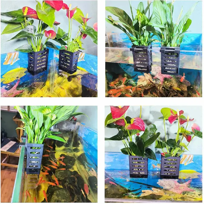 Support de plante d'aquarium en plastique