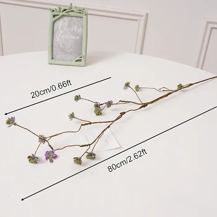 Plantes artificielles de 80 cm, branche de rose ondulée, décorations de table pour la maison et la c