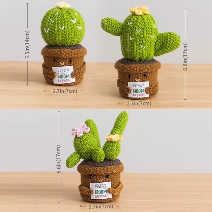 Pot de plantes en Crochet Cactus