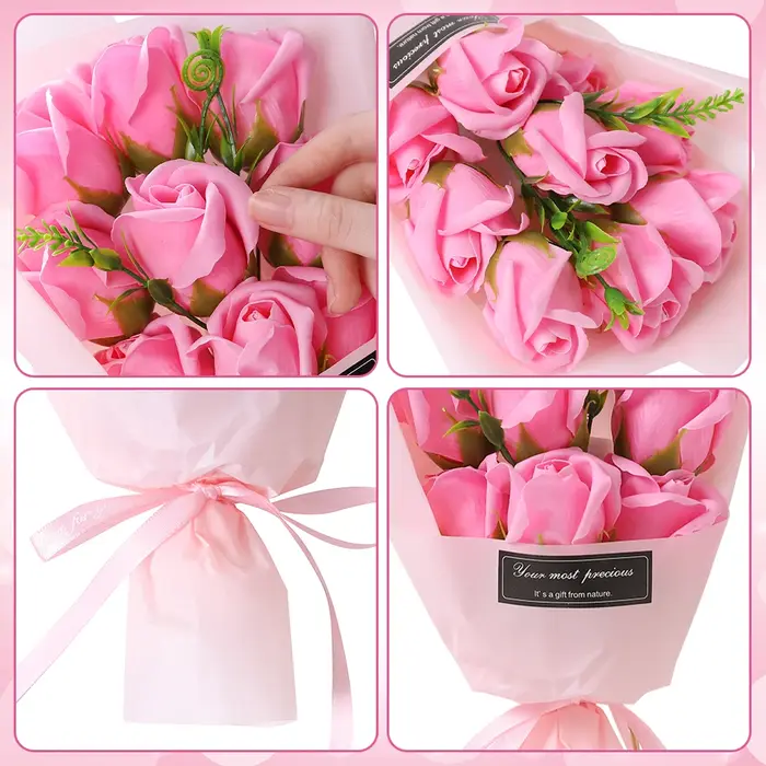 Bouquet de roses artificielles