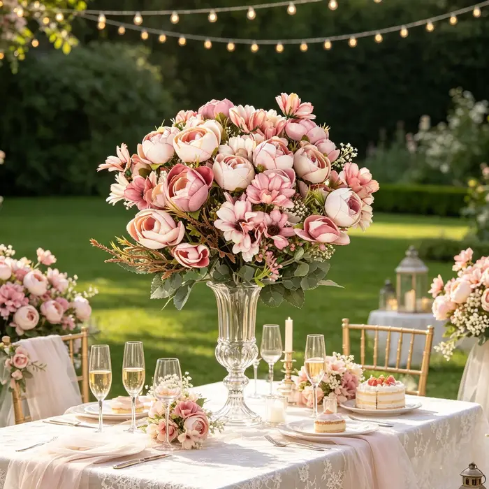 Fleurs artificielles en soie