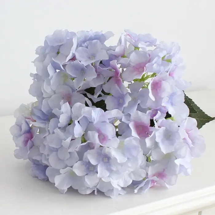 Fleurs artificielles d'hortensia 17 pouces, 5 têtes, décoration fraîche pour la maison, décoration de mariage, Arrangement de Table, fausse affichage Floral, photographie