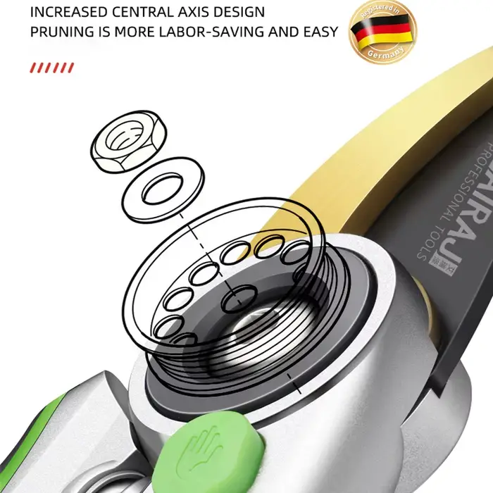 AIRAJPruning Shear Outils de jardin Plantes de jardinage multifonctions Ciseaux permettant d'économiser du travail Sécateurs de branches tranchantes ProtectionHandDurable