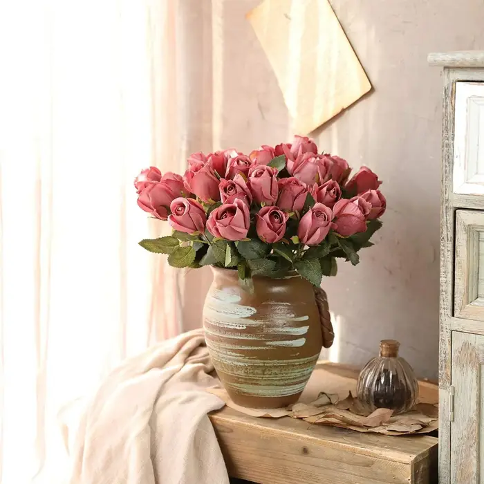 3 bouquets de fleurs artificielles