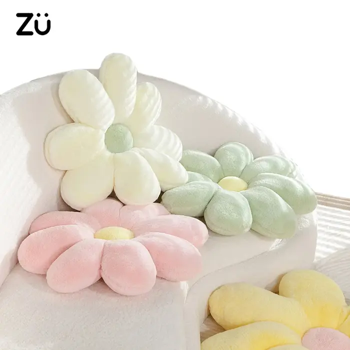 60 cm mignon marguerite fleur oreiller chambre canapé tournesol en forme de coussin Girly doux chaise siège dos coussins belles fleurs peluches