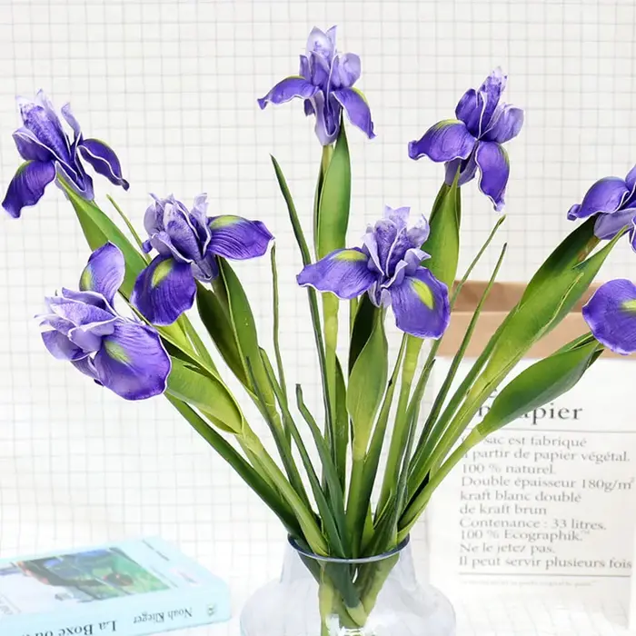 Fausses fleurs d'iris irlandais Real Touch
