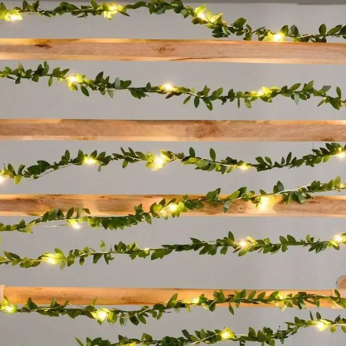 Guirlande lumineuse LED 2M en feuilles d'eucalyptus