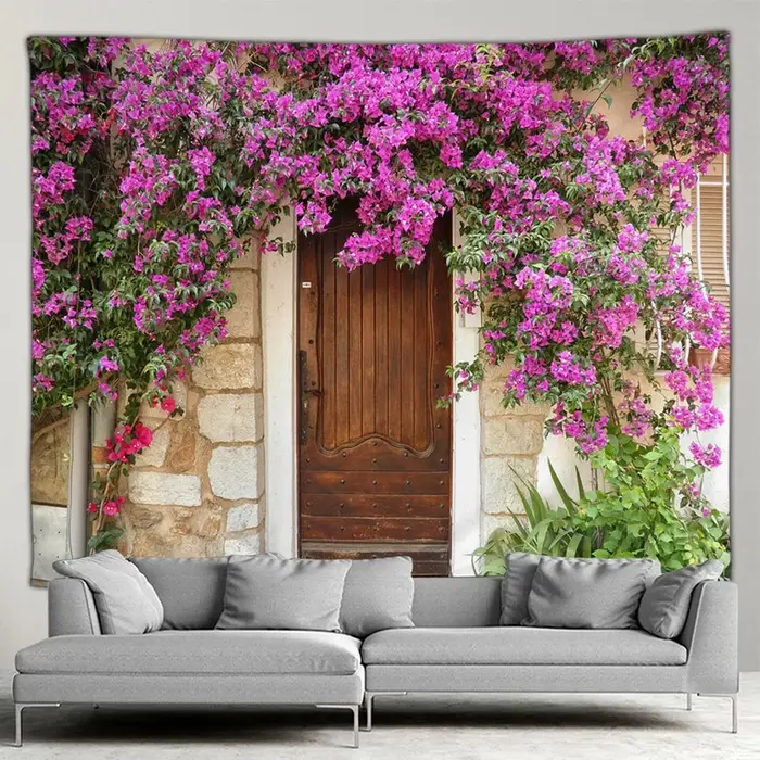 Tapisserie de paysage, plantes de rue