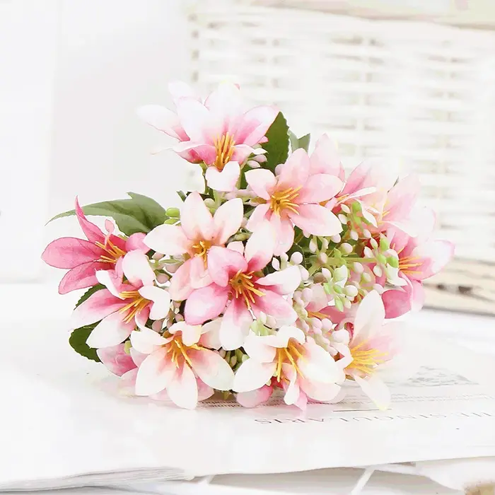 18 fleurs de lys artificiels en soie