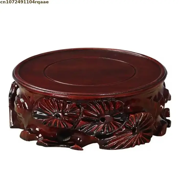 Base ronde en bois massif (8-30cm de diamètre intérieur) pour support de plantes